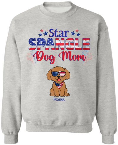 Star Spangled Dog Mom - Personalized T-Shirt, Gift For Dog Mom, Dog Dad - CF-TS1240