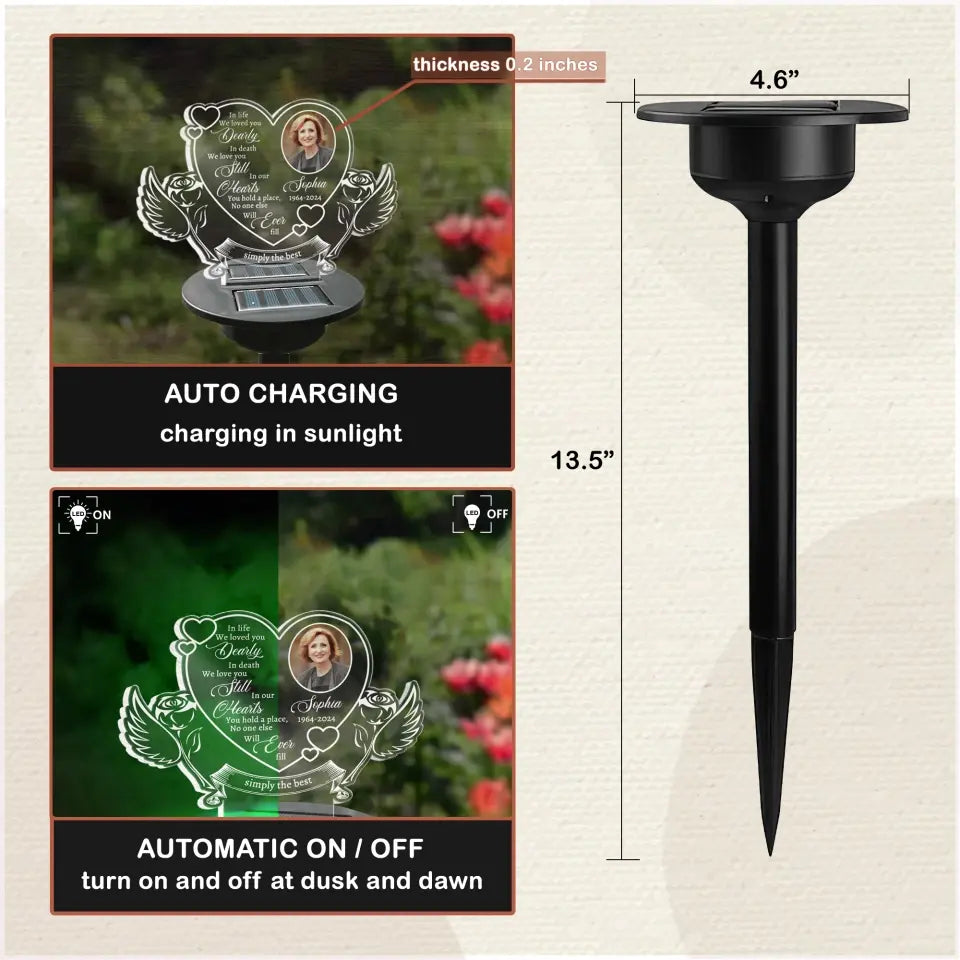In Life We Loved You Dearly In Death We Love You Still - Personalized Solar Light, Memorial Gifts - CF-SL164