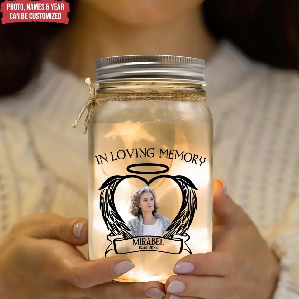 Loved Beyond Words Missed Beyond Measure - Personalized Mason Jar Light - CF-MJL50