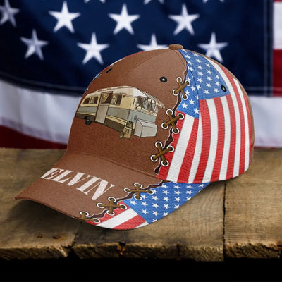Happy 4th July Camping - Personalized Cap, Gift For Camping Lovers - CF-C46