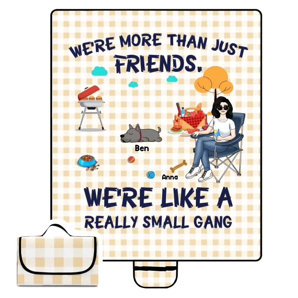 We're More Than Just Friends - Personalized Picnic Mat, Gift For Dog Lover