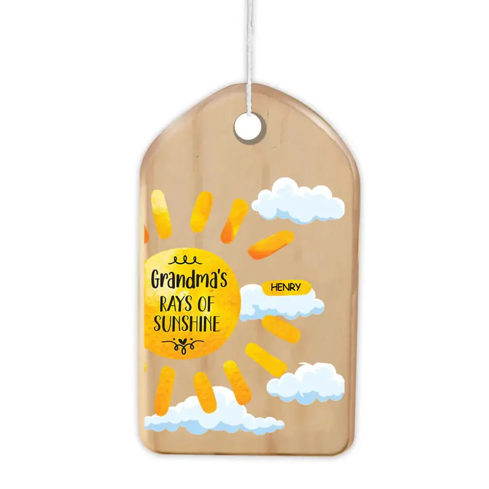 Grandma’s Rays Of Sunshine - Personalized Wind Chimes, Gift For Grandma - WC11