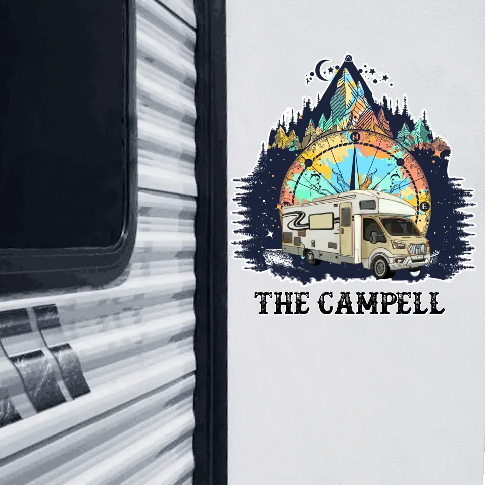 Custom Name And RVs Camping - Personalized Decal, Camping Gift For Camping Lovers - PCD95