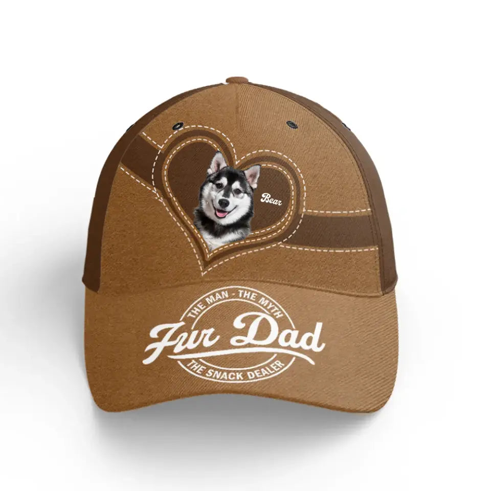 Fur Dad The Man The Myth The Snack Dealer - Personalized Cap, Gift For Dog Dad, Family Gift - CF-C45