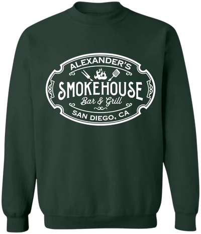 Custom Smokehouse Bar & Grill - Personalized T-Shirt, Funny Grilling Gift, Smoker Shirt - TS1066