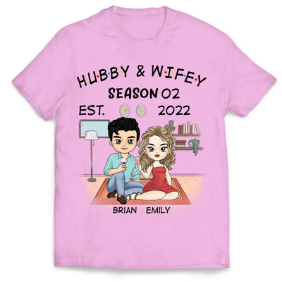Hubby And Wifey Seasons - Personalized T-Shirt, T-Shirt Gift For Couple - TS2001