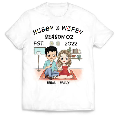 Hubby And Wifey Seasons - Personalized T-Shirt, T-Shirt Gift For Couple - TS2001