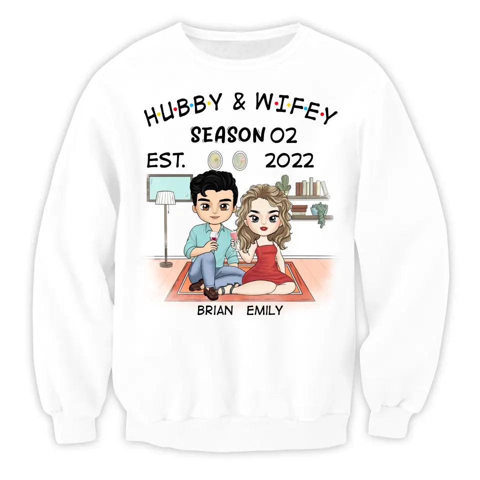 Hubby And Wifey Seasons - Personalized T-Shirt, T-Shirt Gift For Couple - TS2001