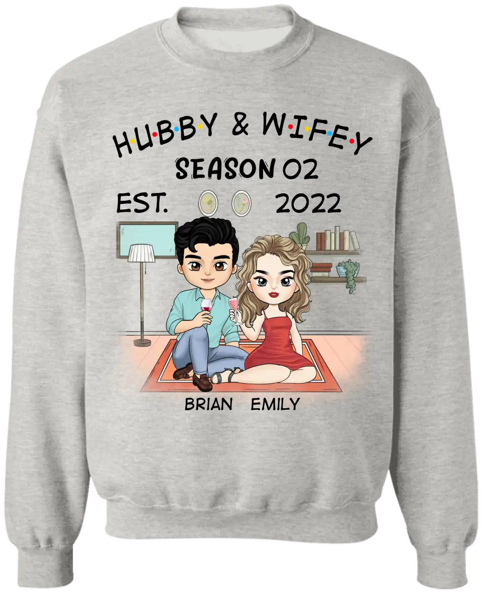 Hubby And Wifey Seasons - Personalized T-Shirt, T-Shirt Gift For Couple - TS2001