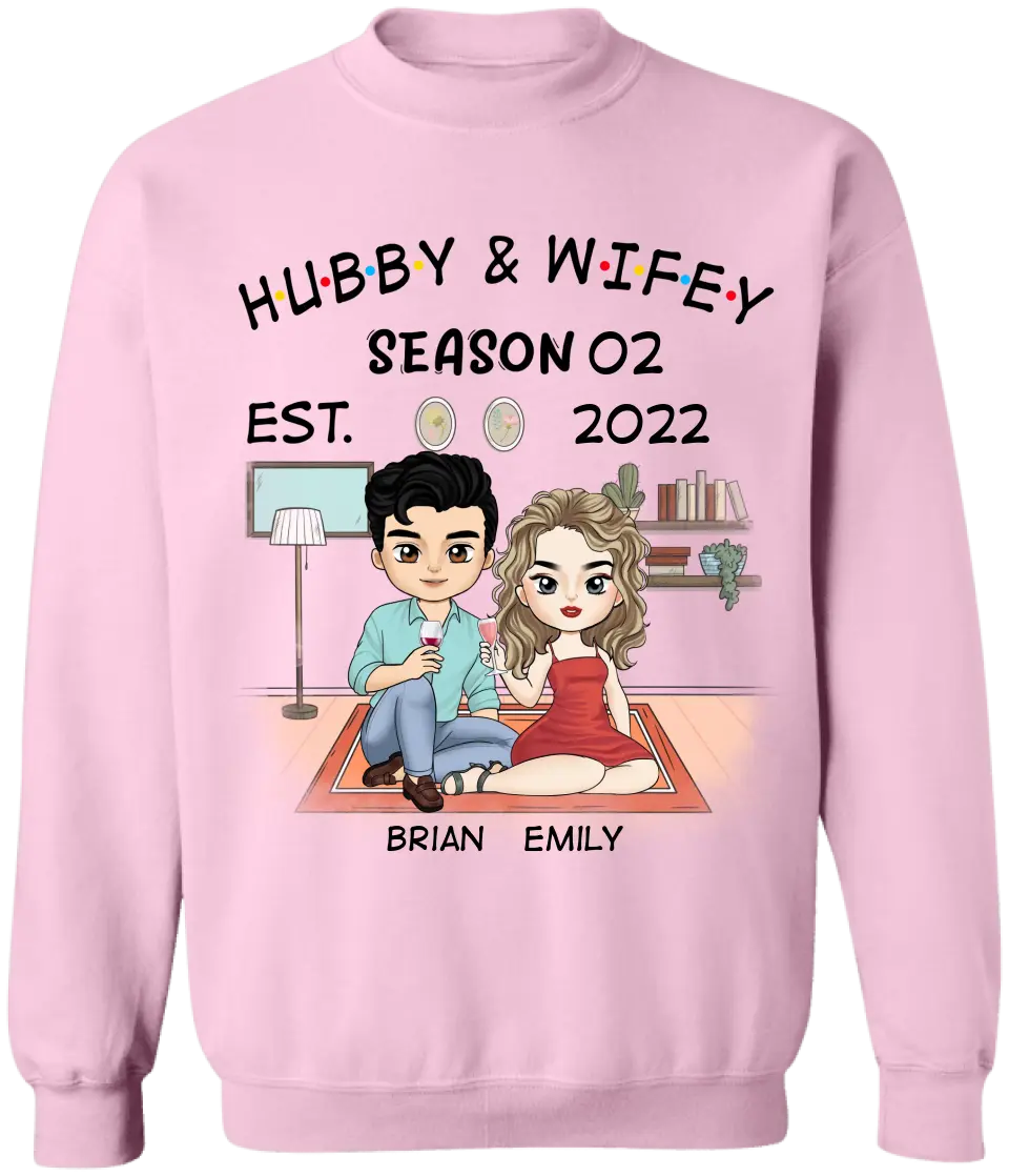 Hubby And Wifey Seasons - Personalized T-Shirt, T-Shirt Gift For Couple - TS2001