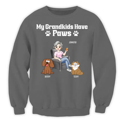 My Grandkids Have Paws - Personalized T-Shirt, Gift For Pet Lover, Grandpaw Gift - TS1164