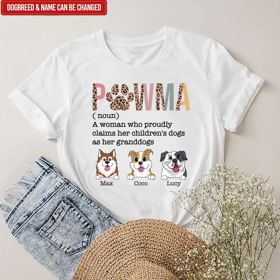 Pawma Who Proudly Claims Her Children's Dog As Her Granddogs - Personalized T-Shirt, Gift For Dog Lovers, Family Gift - TS1188