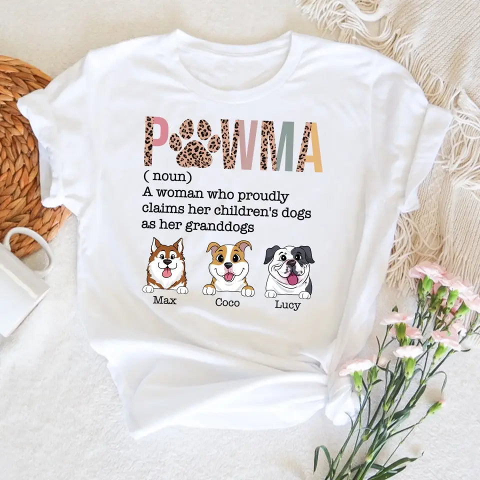 Pawma Who Proudly Claims Her Children's Dog As Her Granddogs - Personalized T-Shirt, Gift For Dog Lovers, Family Gift - TS1188