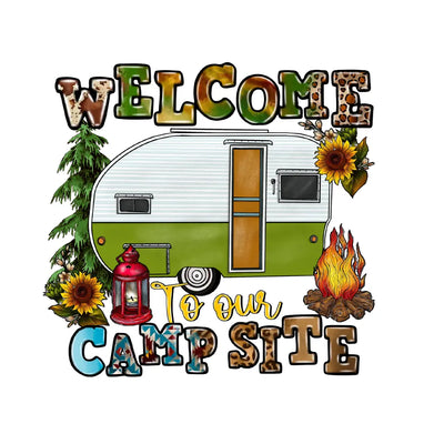 Welcome To Our Campsite - Personalized Decal, Camping Gift, Gift for Campers - CF-PCD130