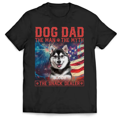 Custom Photo The Man The Myth The Snack Dealer - Personalized T-Shirt, Gift For Dog Lover, Dog Parents - TS1226