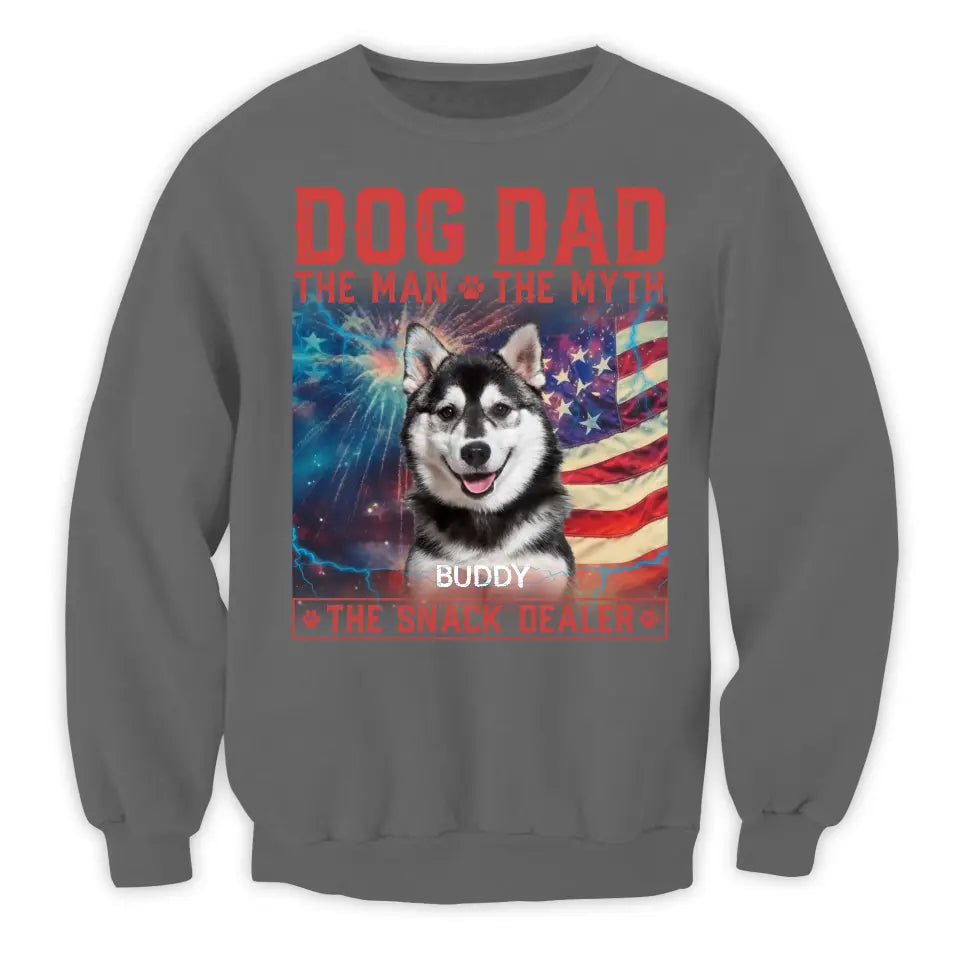 Custom Photo The Man The Myth The Snack Dealer - Personalized T-Shirt, Gift For Dog Lover, Dog Parents - TS1226