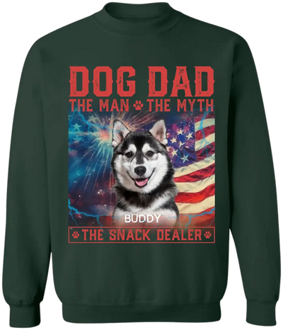 Custom Photo The Man The Myth The Snack Dealer - Personalized T-Shirt, Gift For Dog Lover, Dog Parents - TS1226
