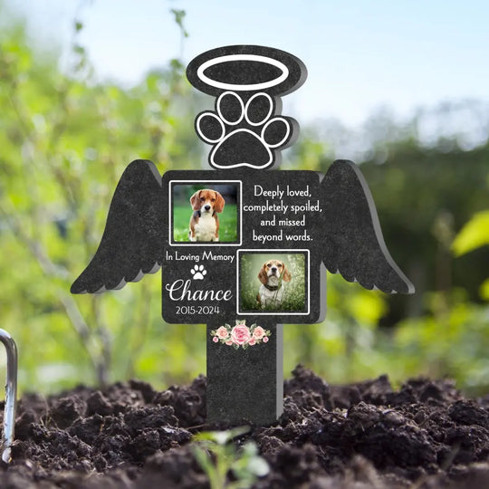 Deeply Loved, Completely Spoiled, And Missed Beyond Words - Personalized Plaque Stake - CF-PS107