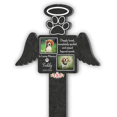 Deeply Loved, Completely Spoiled, And Missed Beyond Words - Personalized Plaque Stake - CF-PS107