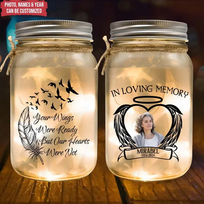 Loved Beyond Words Missed Beyond Measure - Personalized Mason Jar Light - CF-MJL50