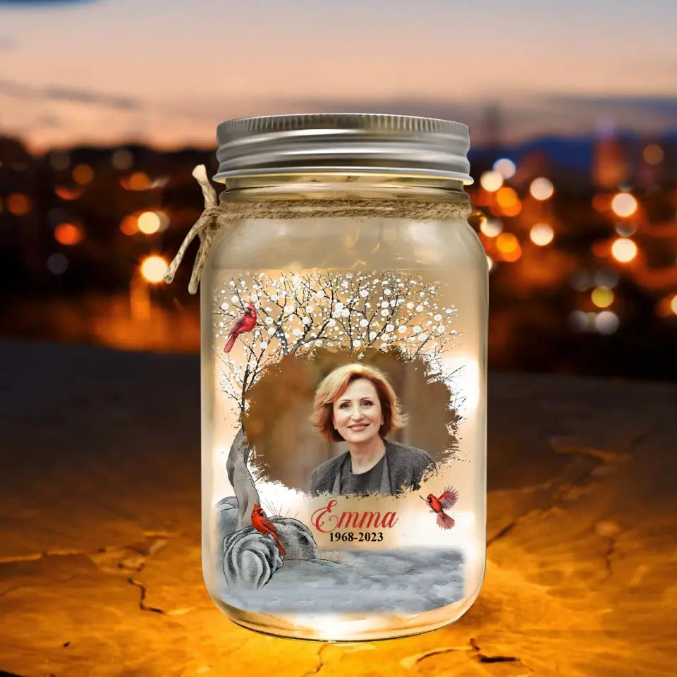 A Messenger To Tell You, We're Never Far Apart - Personalized Mason Jar Light - CF-MJL53