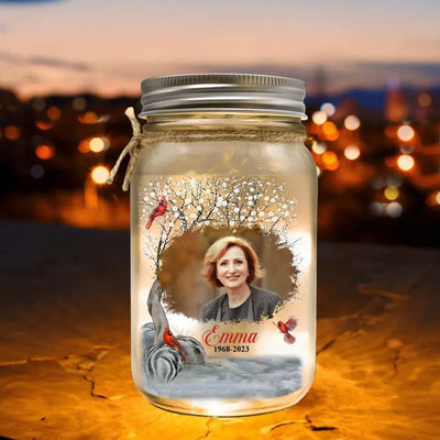 A Messenger To Tell You, We're Never Far Apart - Personalized Mason Jar Light - CF-MJL53
