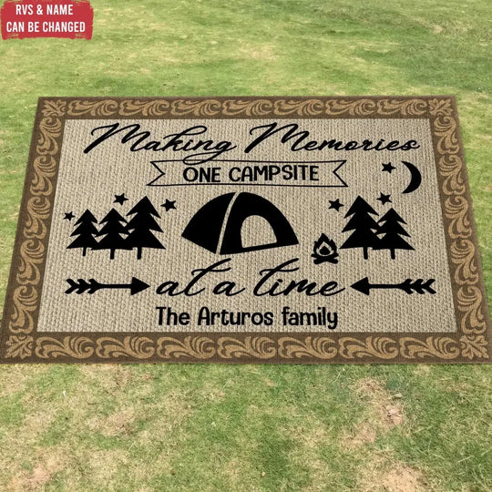 Making Memories One Campsite - Patio Rug, Patio Mat