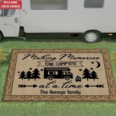 Making Memories One Campsite - Patio Rug, Patio Mat