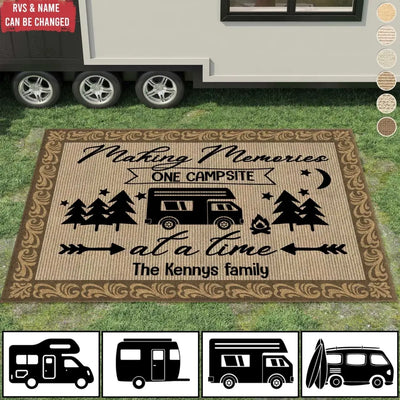 Making Memories One Campsite - Patio Rug, Patio Mat
