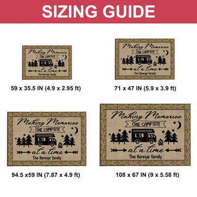Making Memories One Campsite - Patio Rug, Patio Mat