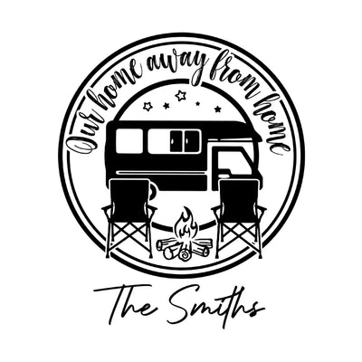 Our Home Away From Home - Personalized Decal, Gift For Camping Lovers - CF-PCD134