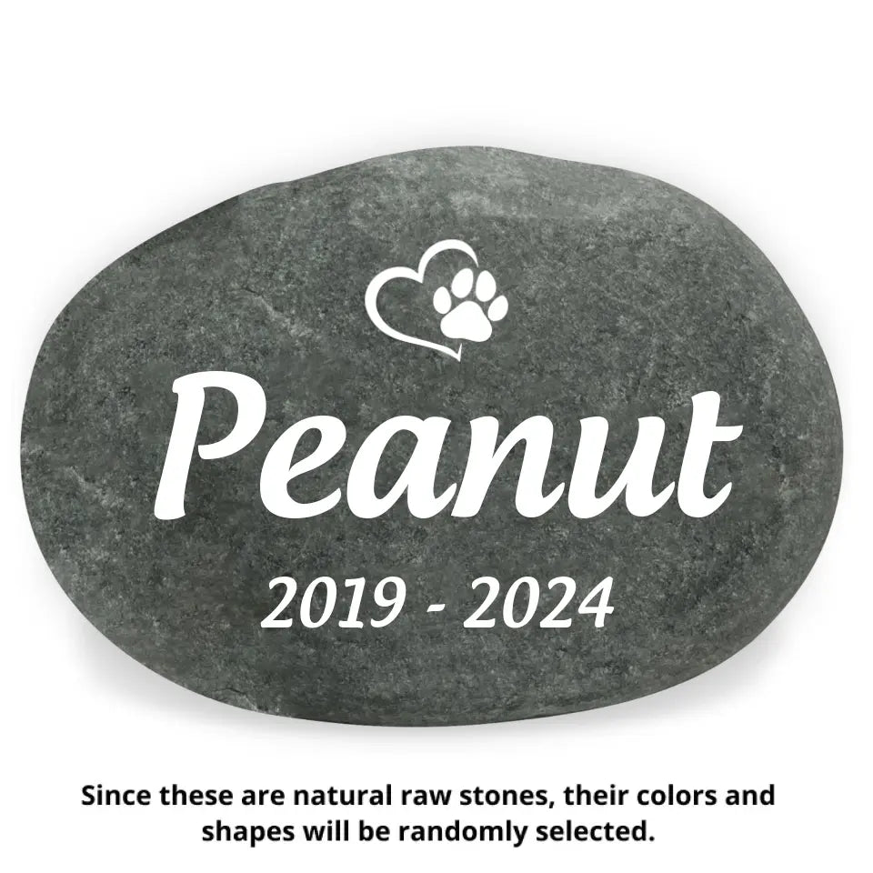 In Loving Memory Of Beloved Pet - Pet Memorial Stone River Rock, Pet Lover Memorial Gift - CF-SRR01