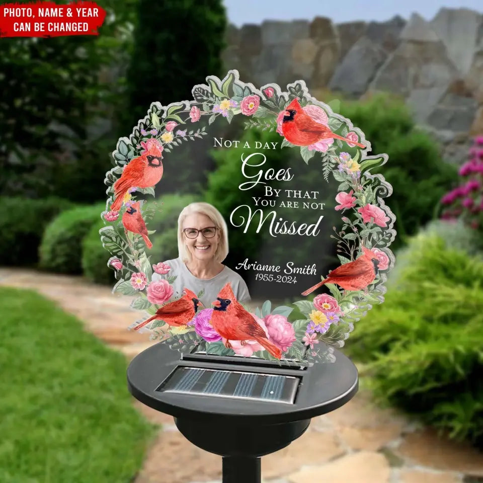 Missing You Always & Remembering You Forever - Personalized Solar Light, Memorial Gift - CF-SL165