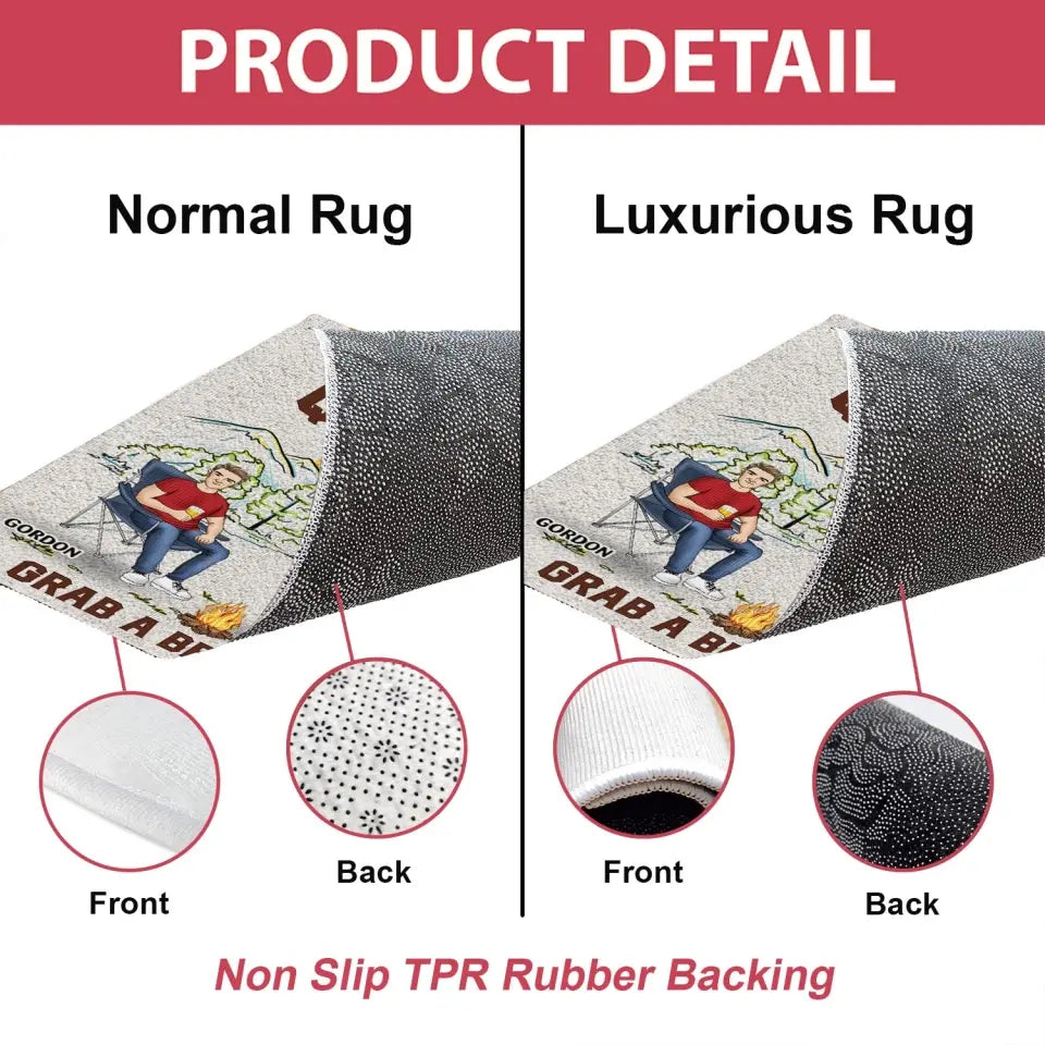 Welcome To Camp Quitcherbitchin - Personalized Patio Rug, Patio Mat, Camping Gift - R17AN