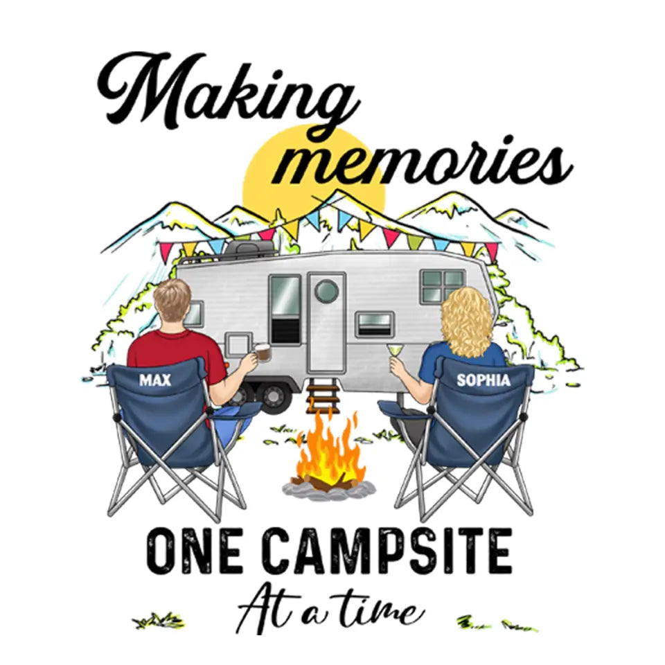 Making Memories One Campsite At A Time - Personalized Decal, Gift For Camping Lovers - PCD25AN