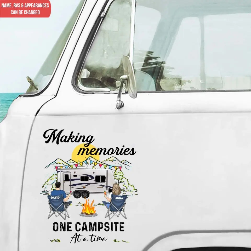 Making Memories One Campsite At A Time - Personalized Decal, Gift For Camping Lovers - PCD25AN
