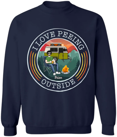 I Love Peeing Outside - Personalized T-Shirt, Gift For Camping Lovers, Funny Gift - TS19AN