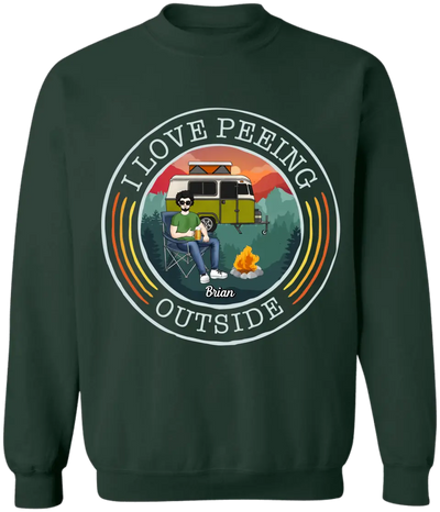 I Love Peeing Outside - Personalized T-Shirt, Gift For Camping Lovers, Funny Gift - TS19AN