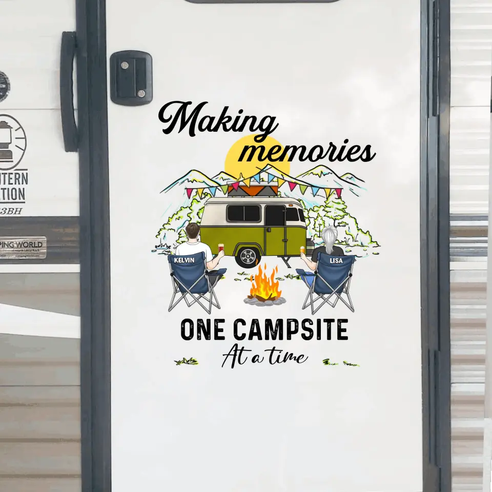 Making Memories One Campsite At A Time - Personalized Decal, Gift For Camping Lovers - PCD25AN