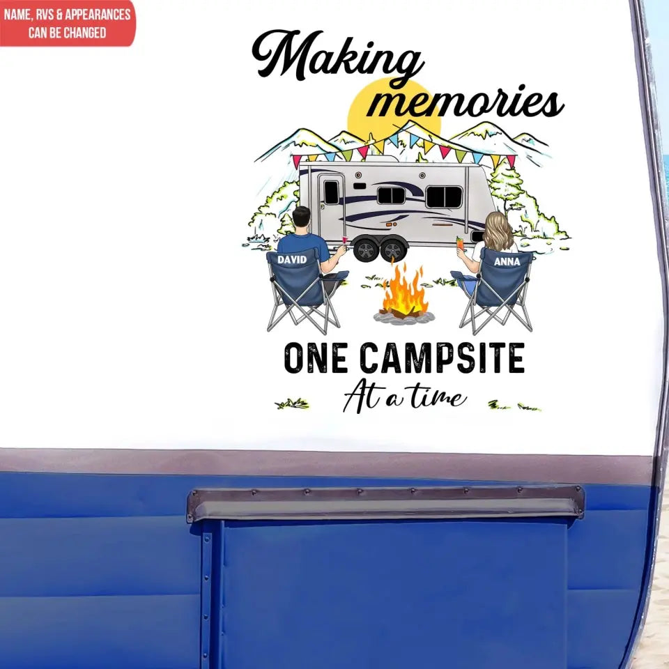 Making Memories One Campsite At A Time - Personalized Decal, Gift For Camping Lovers - PCD25AN