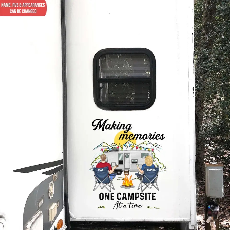 Making Memories One Campsite At A Time - Personalized Decal, Gift For Camping Lovers - PCD25AN