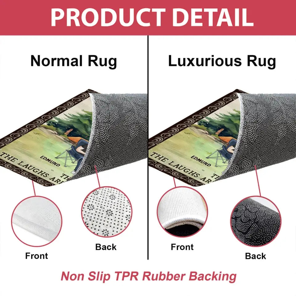 Welcome To Our Campfire The Drinks Are Cold The Laughs Are Loud - Personalized Patio Rug, Patio Mat - R26AN