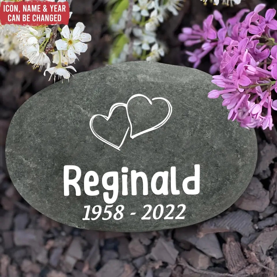 Forever In Our Hearts - Personalized Stone River Rock, Memorial Gift - SRR25TL
