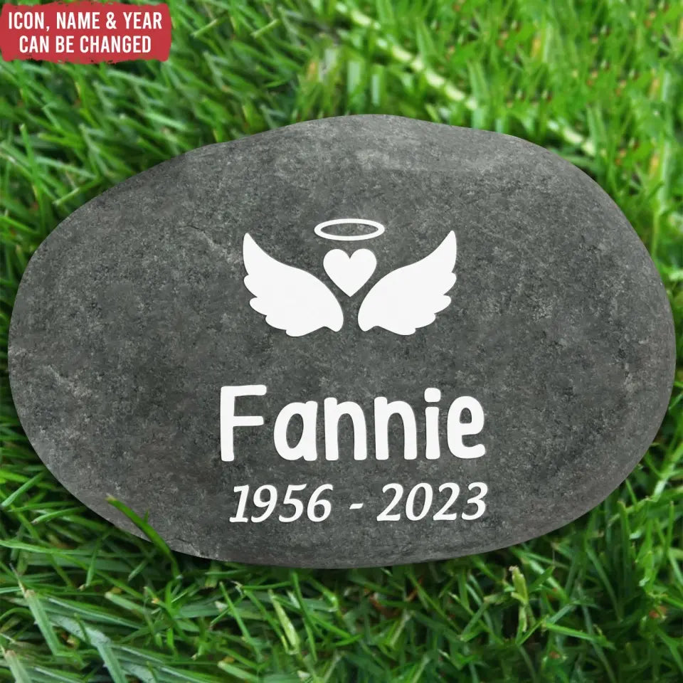 Forever In Our Hearts - Personalized Stone River Rock, Memorial Gift - SRR25TL