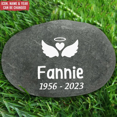 Forever In Our Hearts - Personalized Stone River Rock, Memorial Gift - SRR25TL