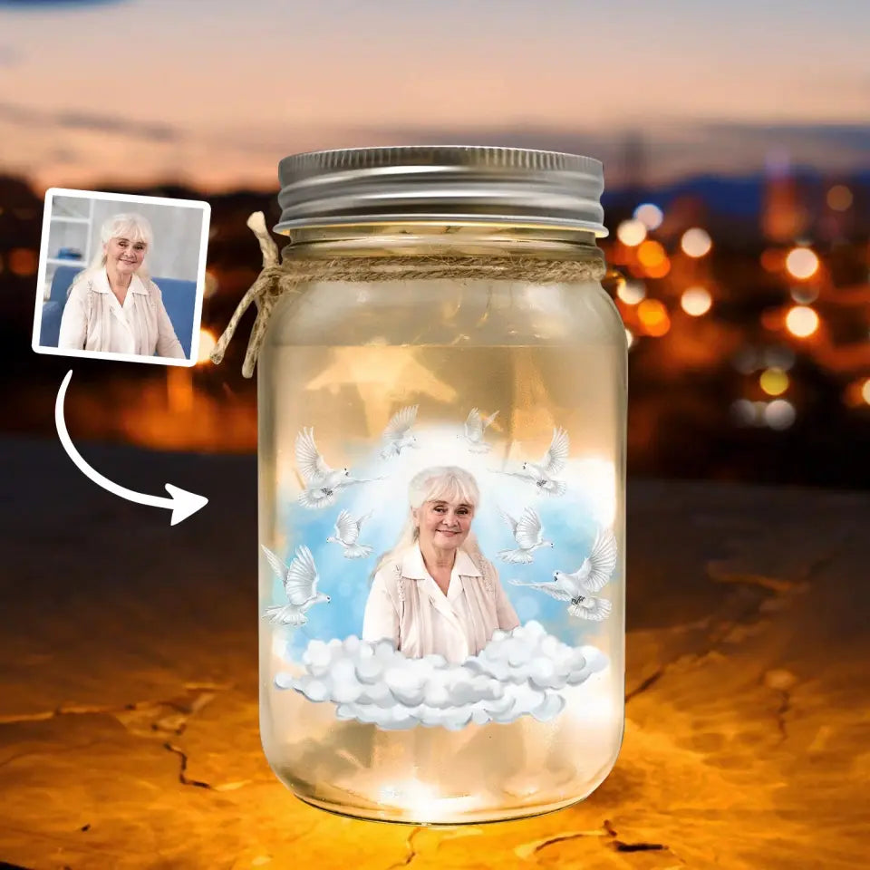 Your Life Gave Us Memories Too Beautiful To Forget - Personalized Mason Jar light - MJL27TL