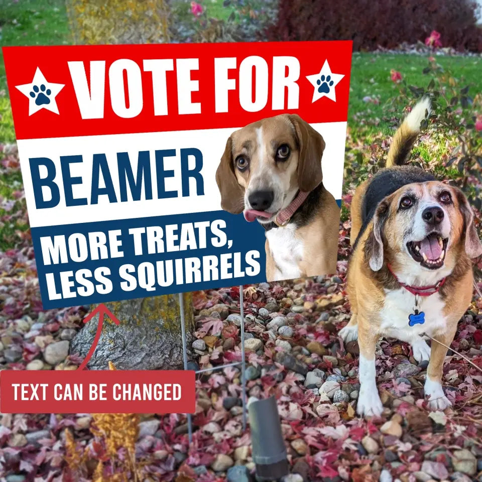 Pet Political, Vote For My Pet - Personalized Yard Sign, Funny Election Sign - YS10UP