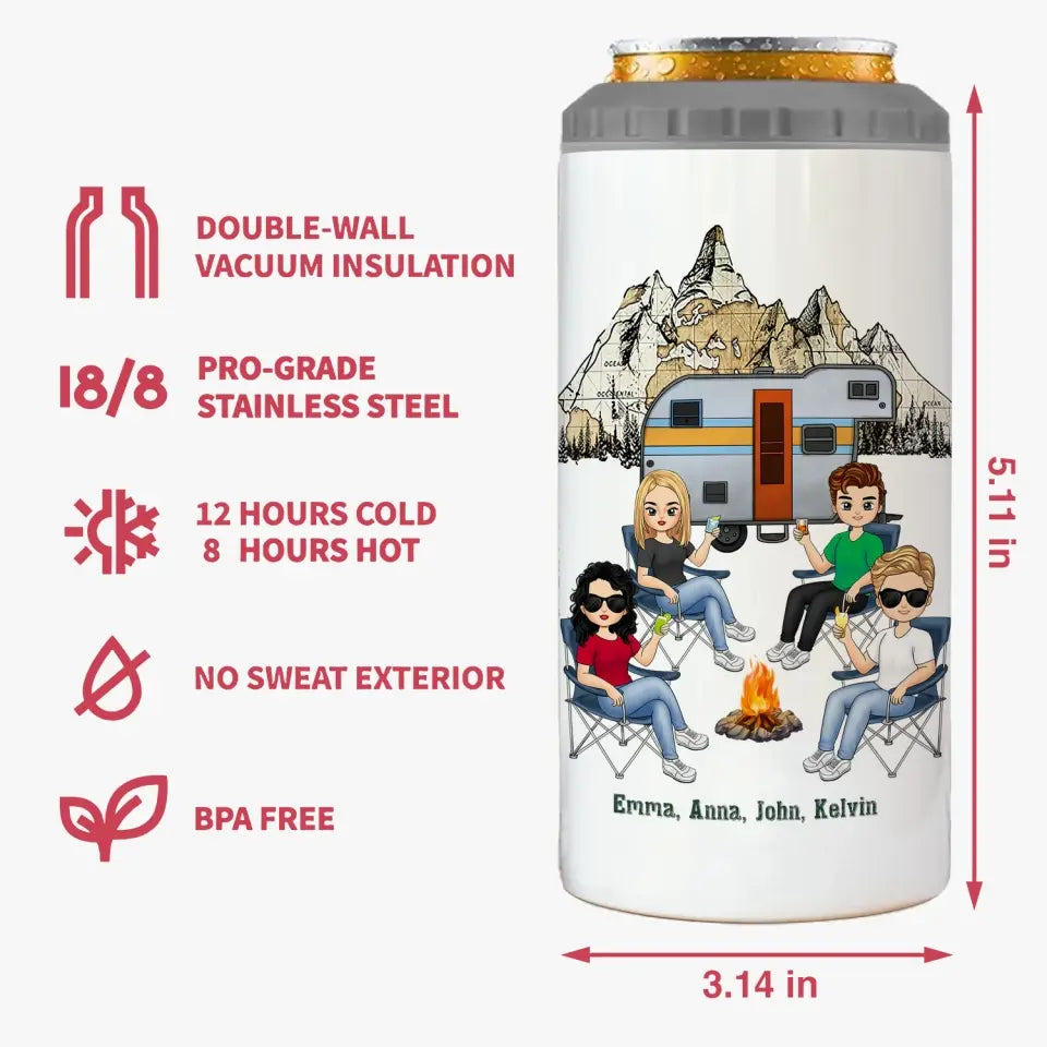 Apparently We're Trouble When We Are Together Who Knew - Personalized Can Cooler, Camping Gift - CCL35AN