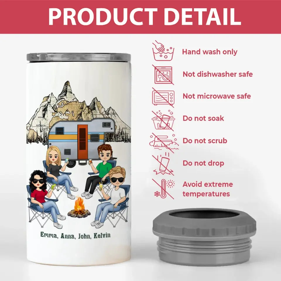 Apparently We're Trouble When We Are Together Who Knew - Personalized Can Cooler, Camping Gift - CCL35AN