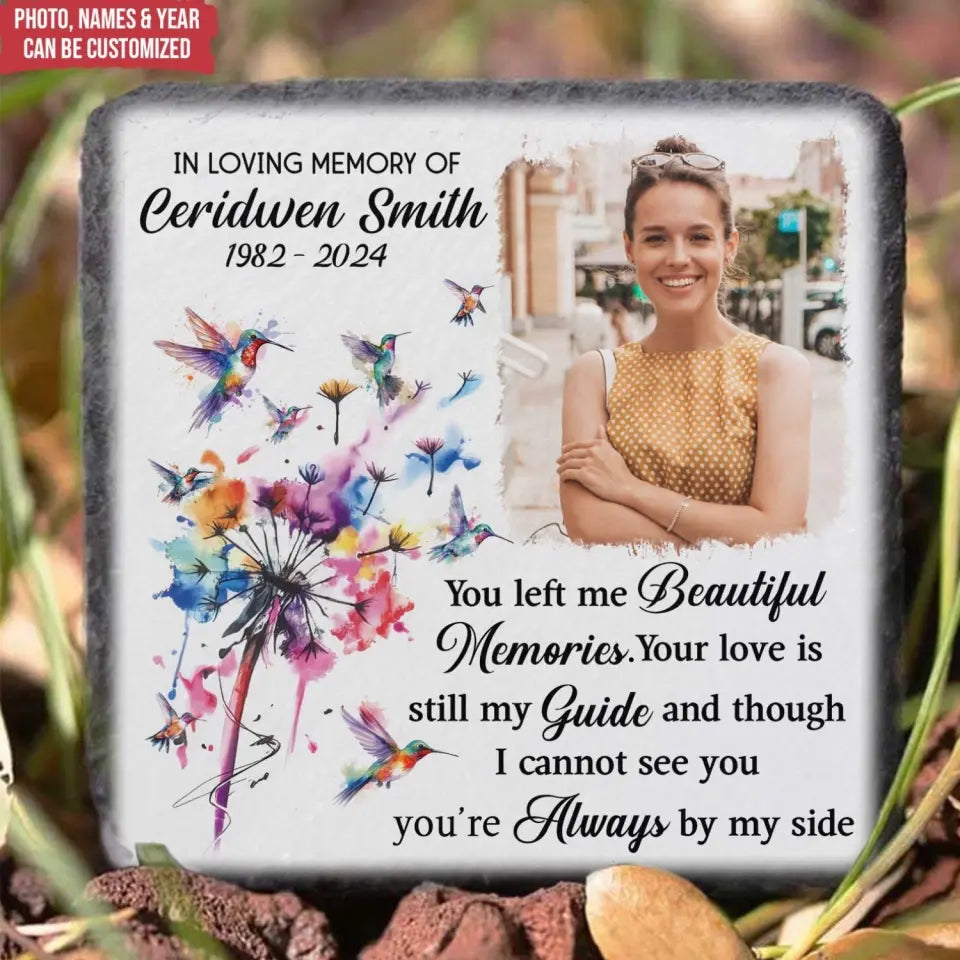 Though I Cannot See You, You’re Always By My Side - Personalized Memorial Stone - MS30TL